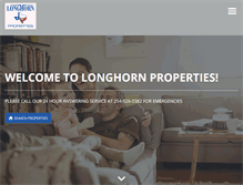 Tablet Screenshot of longhornproperties.net